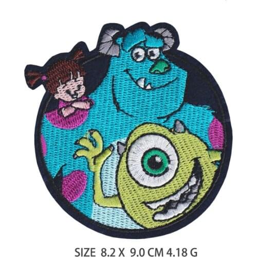 Cute Cartoon Embroidered Patches for Clothing Animal Monster Patch Stickers Patch Iron on Patches for Clothes