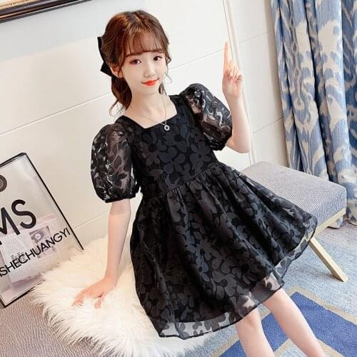 2021 Girls Fashion Lace Dress Spring Autumn Teenager Wedding Dress Princess Kids Birthday Dresses Children Vestidos Clothes