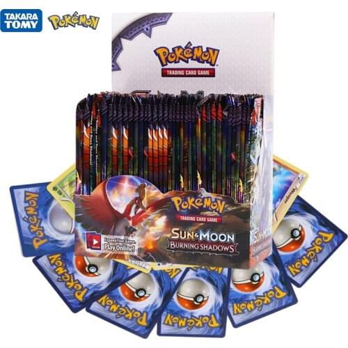 324Pcs Pokemon Cards TCG: Burning Shadows Sword&Shield Sun & Moon English Trading Card Game Booster Box Collectible Kid Toys Gif