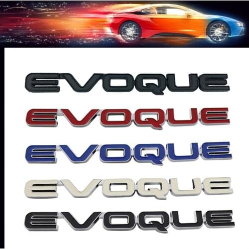 3D Premium car Hood Fender trunk Tail Rear Bonnet Nameplate Decal Emblem Badge Sticker for EVOQUE Letters