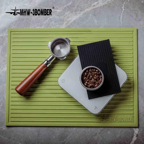 Barista Coffee Anti-skid Mat Espresso Latte Art Pen Tamper Holder Pad Coffeeware Coffee Grind Soft Silicone Mat 51/53/58MM
