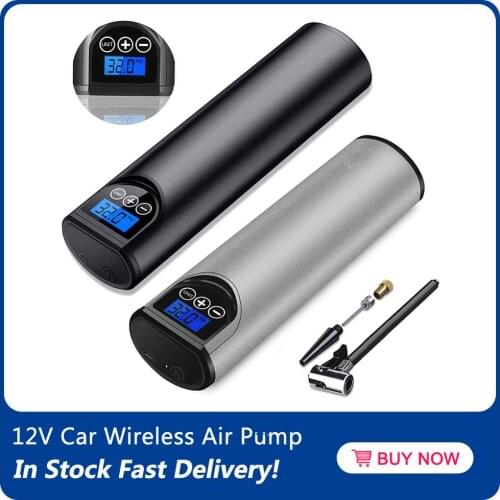 12V 150PSI Wireless Rechargeable Air Pump Tire Inflator Cordless Portable Compressor Digital Car Tyre Pump For Car Bicycle Tires