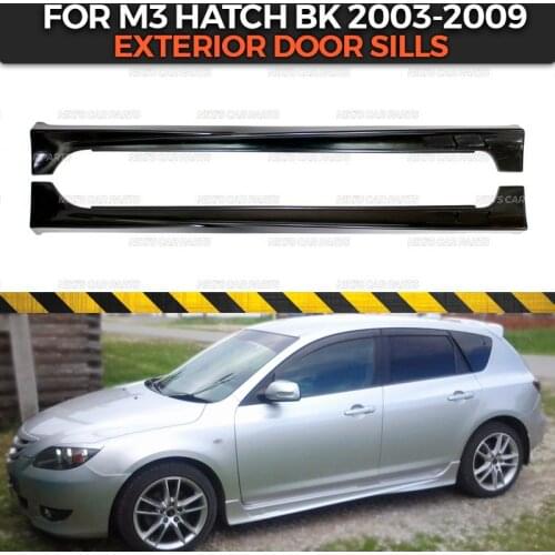 Exterior door sills case for Mazda 3 HATCH BK 2003-2008 side skirts ABS plastic body kit aerodynamic pads sport car styling
