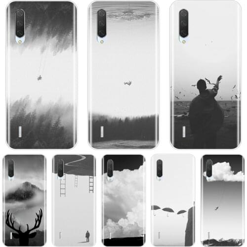 Soft TPU Case For Xiaomi Mi 9T 8 PRO Case Ultra thin Black White Art Retro Deer Silicone Phone Cases For Xiaomi Mi 9 SE A3 Cover