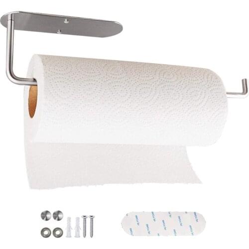 Kitchen Paper Roll Holder Towel Hanger Rack Bar Cabinet Rag Hanging Holder Shelf Toilet Paper Holders
