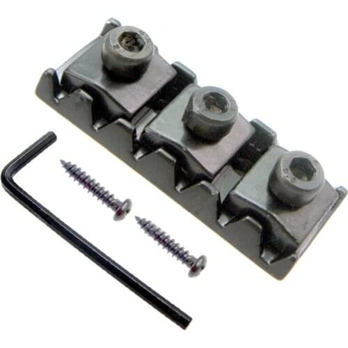 2 Pcs Black Electric Guitar Locking Nuts For Tremolo Bridge Length 42.2mm guitar accessories parts Musical instrument