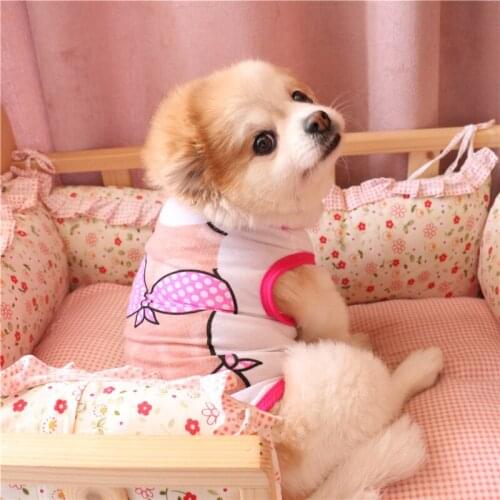 1Pc Cute Pet Cat Small Dog Bikini Print T-Shirts Clothes For Puppy Chihuahua Summer Vest Clothing For Small Dogs