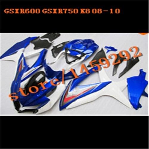 Motorcycle fairing kit For GSXR600 2008 2009 2010 GSXR750 08-10 GSXR 600 750 2008 2009 2010 Fairing blue white black
