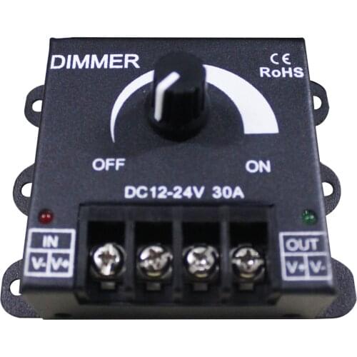 DM110 frequency adjustable LED dimmer controller, using knob control, can adjust light according to actual needs, DC12~24V input