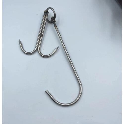 4pcs/lot stainless steel ring double meet kitchen hook clasps bacon/jig/burning/roast duck/turkey Hongkong diner hook