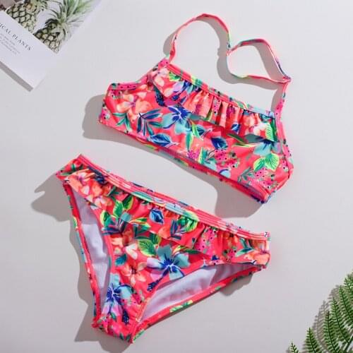 13~15Y Large Girls Swimsuit Two pieces Girls swimwear Swimming suit for girls Teenager Child swimsuit Kids Bikini sets-ST166
