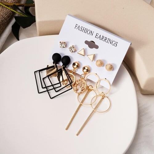 High Quality Womens Noble Earrings Set Acrylic Drop Dangle Earrings Jewelry 2021 Trend Wedding Bride Earrings Accessories Gifts