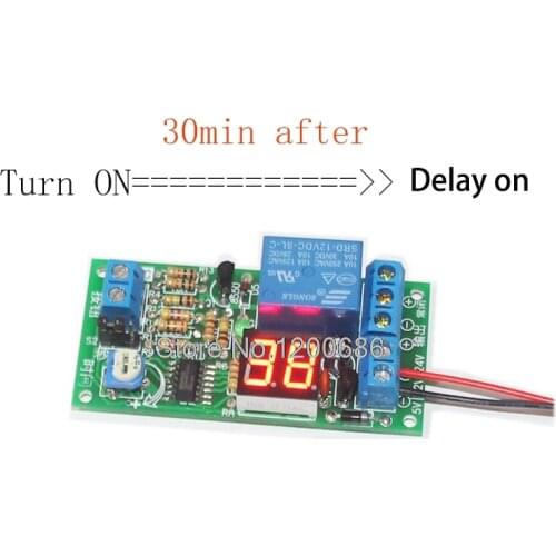 Delay on switch timer relay DC 12V Delay Timer Control Relay timer switch 10S 1min 5min delay to turn on the light