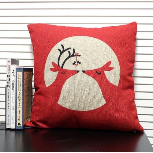 Christmas pillow cover, European court style animal cartoon Christmas deer elk throw pillow case pillowcase wholesale