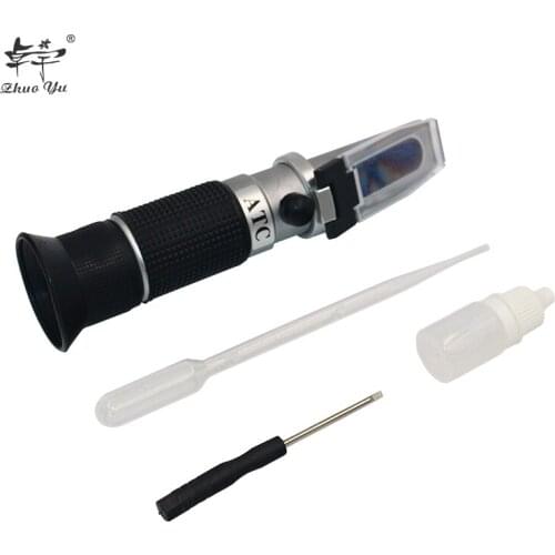 Handheld Honey Refractometer Tester 58-90% Brix 38-43°Baume 12-27% water Copper Core B for Beekeeping Refraction Concentration