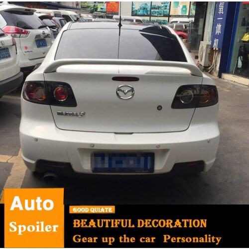 For Mazda 3 Spoiler 2006 2007 2008 2009 2010 2011 2012 2013 ABS Material Car Rear Wing Primer Color Trunk Rear Spoiler Sport