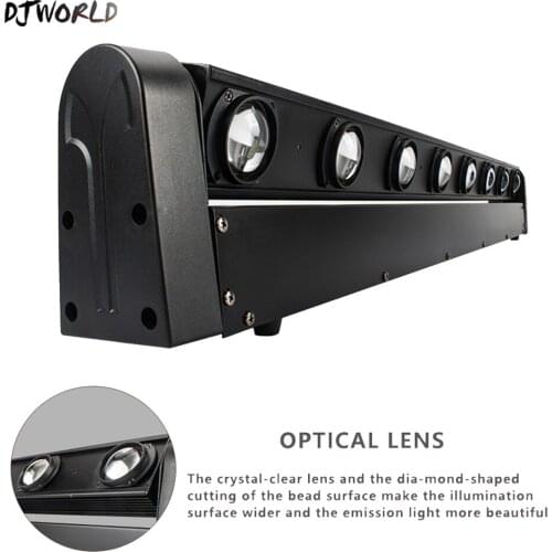 LED Strip Beam 8x12W RGBW Moving Head Lighting 512DMX for DJ disco Stage Bar Dance Floor Home Party Concert effect