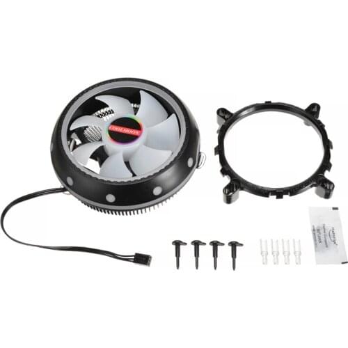 Pohiks Desktop Radiator Cooling Fans Color RGB Silent CPU Cooler For PC Computer Chassis Radiating Universal 12V DC 3Pin/4Pin