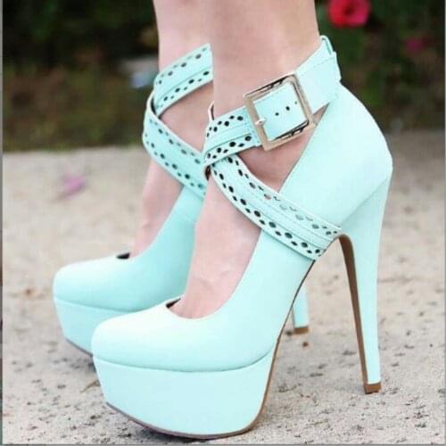 Fashion High Heels Waterproof Pump Party Wedding women shoes about 14.5cm high heels womens shoes, round toe pumps
