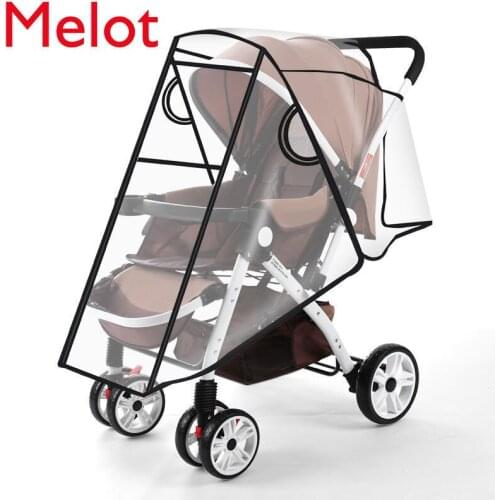 Universal Baby Carriage Rain Cover Trolley Windshield Baby Stroller Umbrella Car Rain Cover Cozy