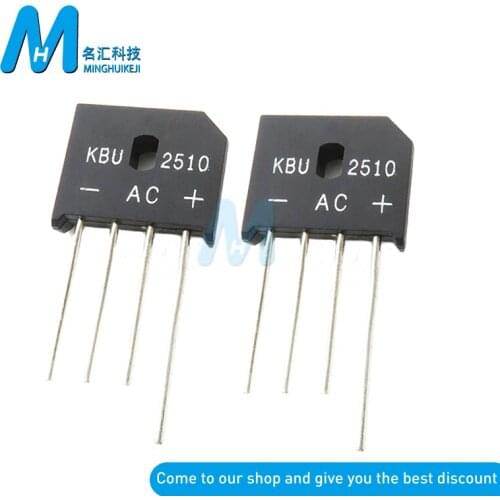 5PCS KBU2510 KBU-2510 25A 1000V rectifier bridge diode new MINGDONGSEN