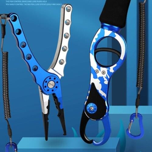 066E Fishing Grip Gripper Multifunctional Fishing Scissors Hook Remover Split Ring Designed for Simple One-handed Operation