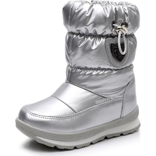 Snow Boots for Children Winter Waterproof Outdoor Skiing Boots Boys Girls Warm Shoes Thick Kids Boots