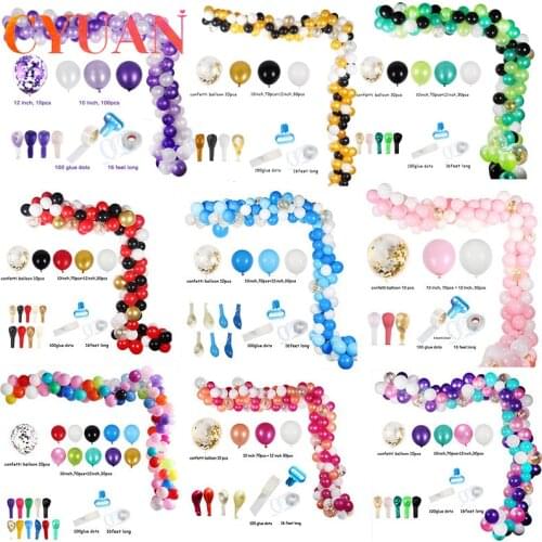 CYUAN 113pcs Baby Shower Balloon Party Balloons Garland Arch Confetti Ballon Wedding Background Baloon Kids Birthday Party Decor