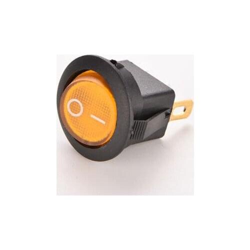 2Pcs 12V 16A On/Off Yellow LED Lighted Round Rocker Switch Car Dash Dashboard Boat Truck Boat Home
