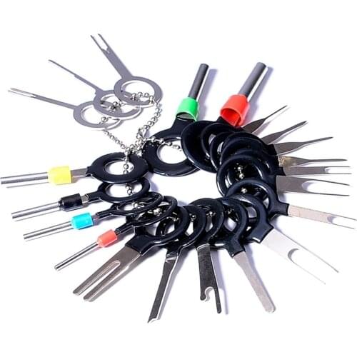 21Pcs Terminals Removal Key Tools Set For Car, Auto Electrical Wiring Crimp Connector Pin Extractor Puller Repair Remover Key To