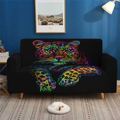 3D Print Jungle Wild Animal Elastic Couch Custom Sofa Cover Living Room Bedroom Tiger Panda Sofa Set 1/2/3/4-seater Home Decor