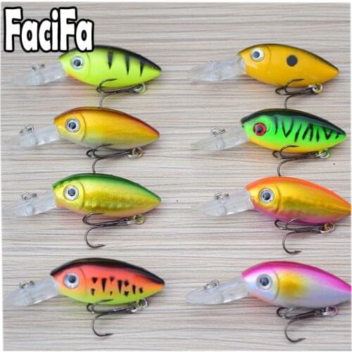 8pcs Floating Crankbait Fishing Lure 5g 6cm Artificial Hard Crank Bait Bass Fishing Wobblers Japan Topwater Minnow Fish Lures
