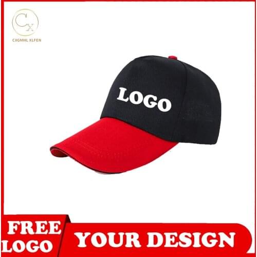Summer leisure sports baseball cap unisex custom logo fashion color matching hat diy brand text