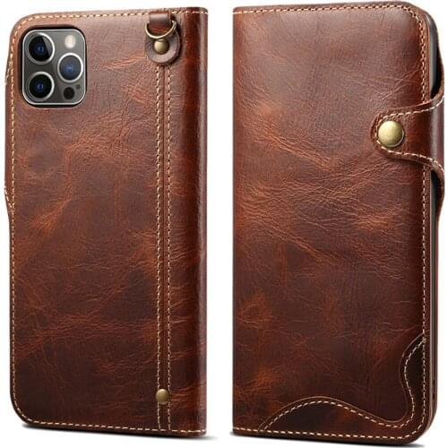 For iPhone 13 Pro Max 5G 2021 Luxury Case Genuine Real Leather 360 Protect Hoesje for New iPhone13 Mini Flip Cover Wallet Coque