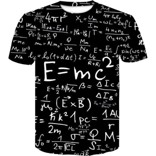 Math Formula 3D Printed Men Women t shirt Fashion O-Neck Short Sleeve off white T Shirt Digital Tees Tops tshirt camisetas