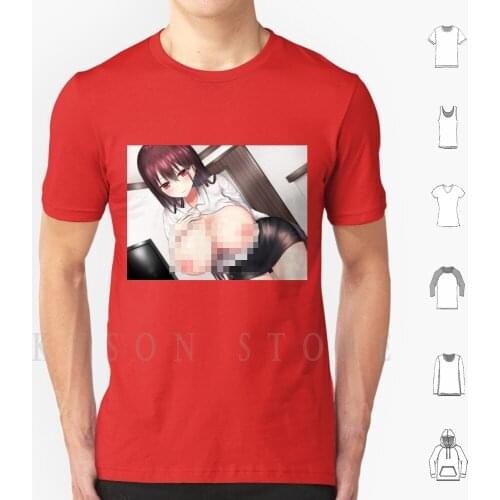 Huge Breasts Waifu T Shirt Men Cotton Waifu Japanese Girls Hentai Ecchi Senpai Pantsu Kawaii Weeb Weeaboo Weeboo