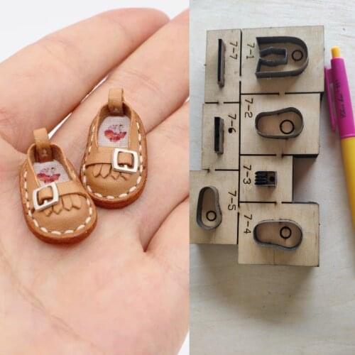 Leather Die Cut DIY Leather Craft Doll OB11 Shoes Design Key Chain Pendant For Bag Cutter Cutting Mould Template Hand Punch Tool