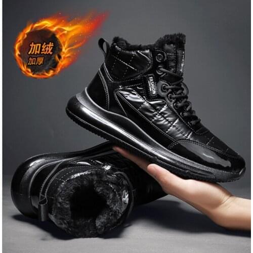 Winter Sneakers men Warm Fur Casual Male Sneakers Men Shoes Women Soft Athletic Shoes Leather Sneakers Men Casual Walking Shoes