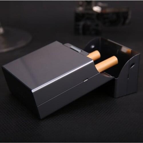 Magnetic Clamshell Cigarette Case High-end Boutique Pure Aluminum 20-piece Corrosion-proof Metal Simplicity Cigarette Case Gift