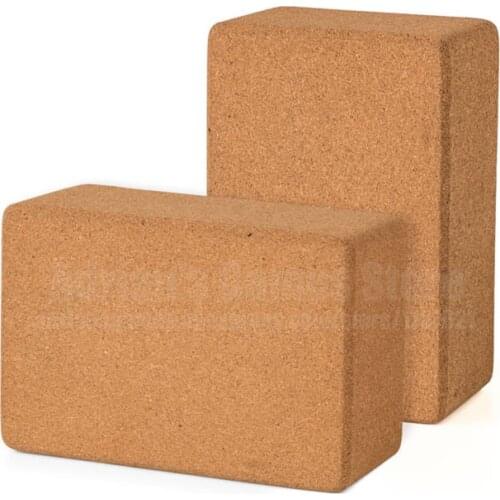 Soft Corkwood Yoga Blocks Wooden Yoga Brick Yogic Block Home Fitness Plank Pad 23*15*7.5cm