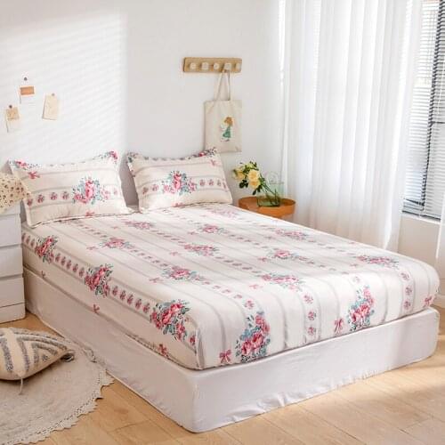 2021 New Thick Brushed Single Queen Product Bed Sheet & Mattress Cover