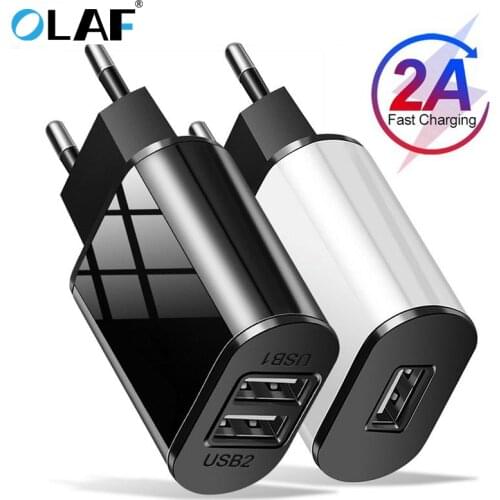 OLAF 5V 2A USB Charger for iPhone X 8 7 iPad Air Fast Wall Charger EU Adapter for Samsung S9 Xiaomi Mi6 Mi5 Mobile Phone Charger