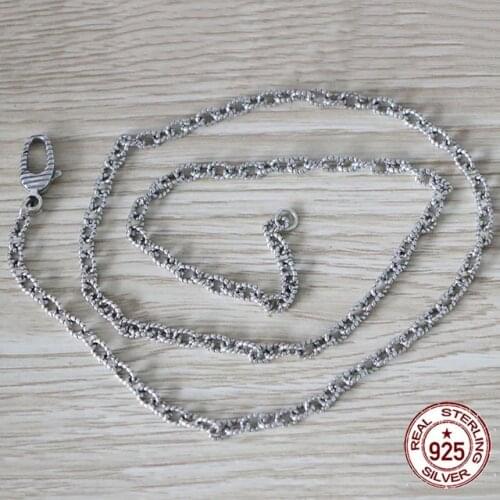 925 Sterling Silver Necklace Jewelry Letters Twisted Pattern Shape Personality Simple Fashion Creative Send Friends Valentines