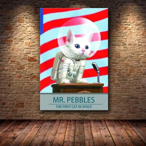 Fallout 4 Video Game Poster Mr. Pebbles Cat Posters and Prints Wall Art Canvas Painting Picture KIDS Room Decorative Home Decor