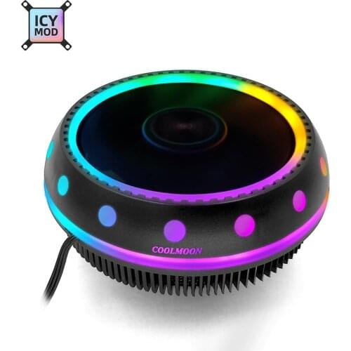 Lighting CPU Radiator RGB 10*10CM CPU Cooler Fan For AMD/Intel Universal Platform Colorful CPU Heat Sink MOD Symphony 3PIN