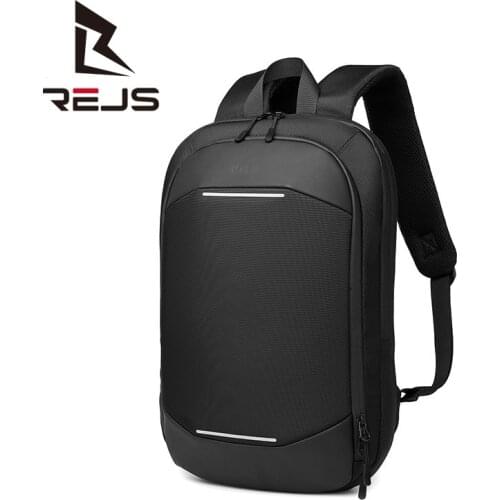 REJS LANGT Expand Mens Backpack Business Office Work 15.6 Inch Laptop Bag Fashion School Backpacks with Charging Travel Mochila