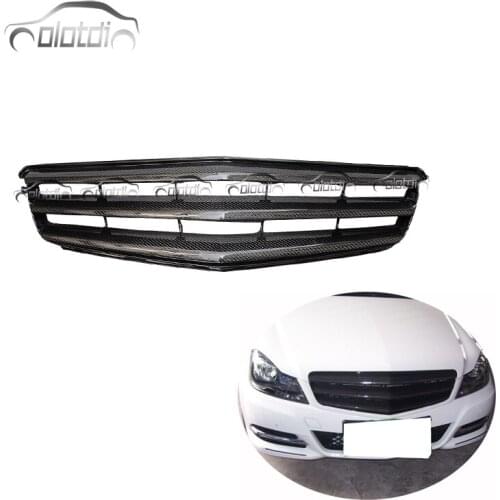 B Style Carbon Fiber Front Bumper Kidney Grill Mesh Grille Car Accessories For Mercedes Benz W204 2008-2010