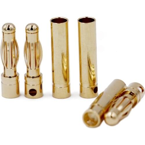 20pair/lot 4.0mm 4mm Gold Bullet Banana Connector Plug for RC Battery 20%Off