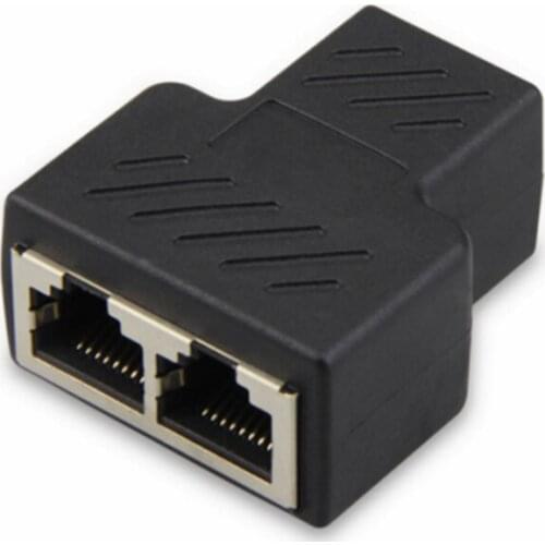 LAN network card connector One in two LAN network card coupler Extender RJ45 Ethernet extension cable converter Adapter