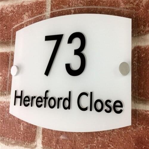 DIY House Number HOUSE SIGN PLAQUE personalised address house door number street name acrylic